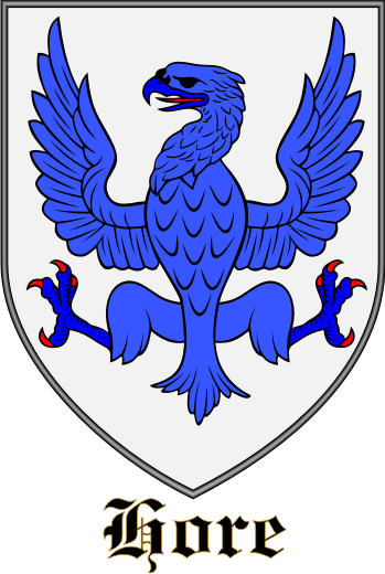 HORE family crest HORE family crest