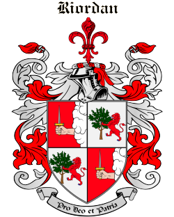 Riordan family crest Riordan family crest